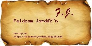 Feldzam Jordán névjegykártya